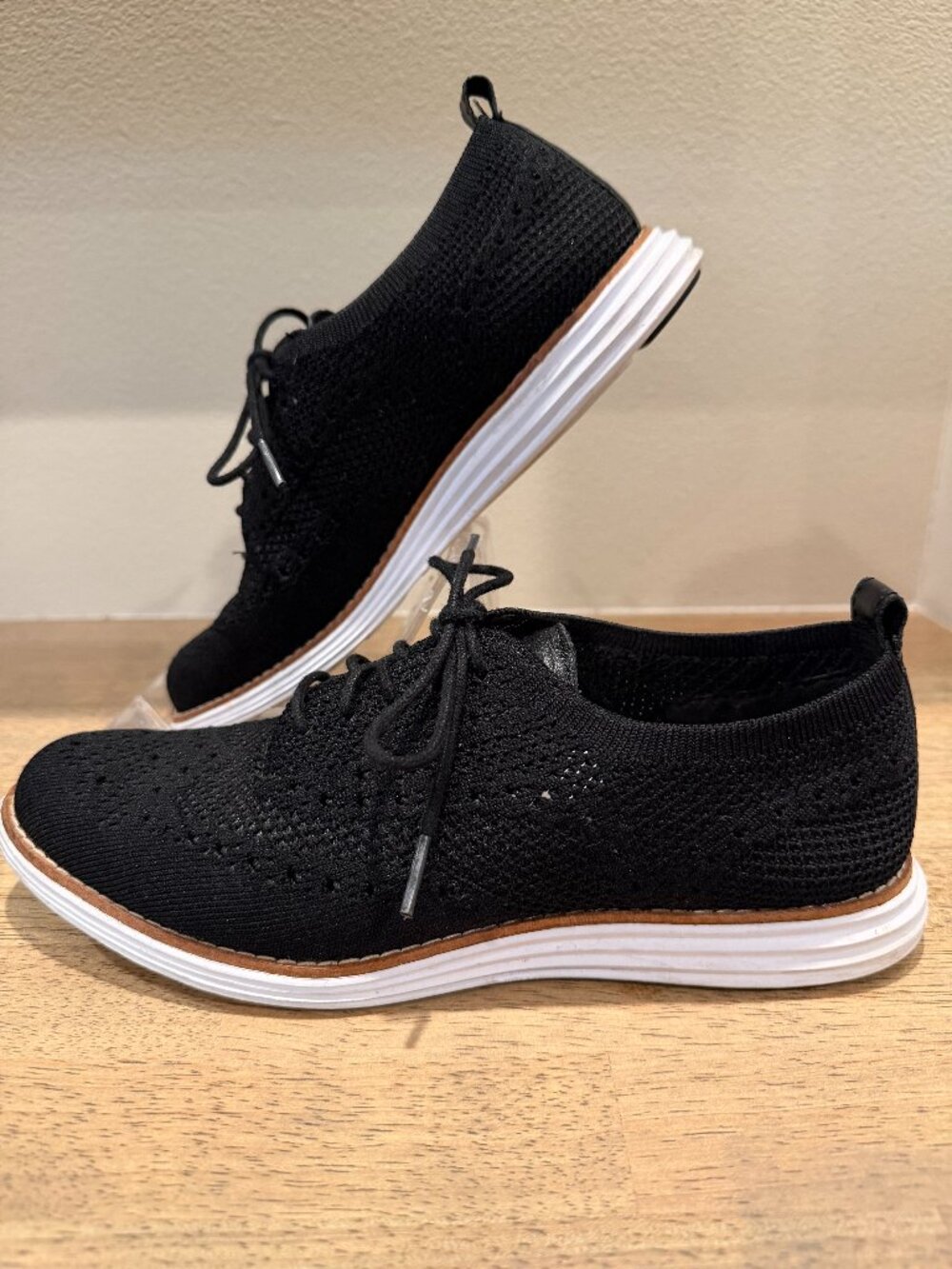Cole Haan 2.ZERØGRAND Stitchlite Wingtip Oxford Black Size 8.5